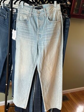 Veronica Beard Blake High Rise Straight Leg Sz 27 Light Wash